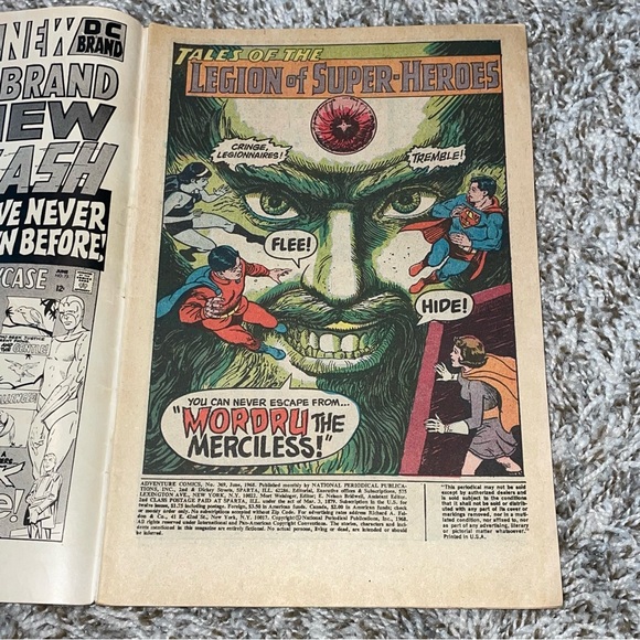 VINTAGE 1968 DC COMICS Adventure Comics Superman 1st App Mordru Silver Age #369 - Picture 7 of 10